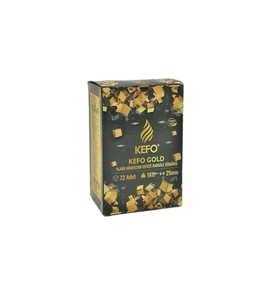 KEFO Gold kókusz vízipipa szén 25mm - 1 kg 