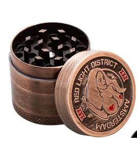 Amsterdam Red Light- 4 Részes Grinder- Bronz- 40mm
