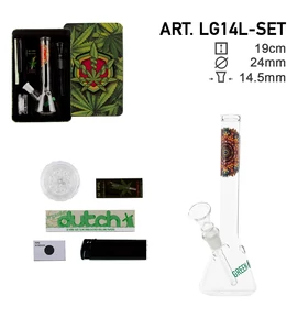 Greenline Mandala üveg bong 19cm- Leveles díszdobozban
