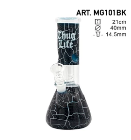 Black Mini Beaker bong- 21 cm
