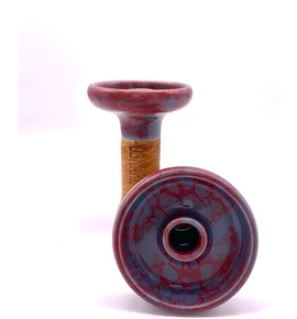 Oblako phunnel vízipipa kerámia- L Glazed- Blue-red Marble
