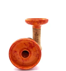 Oblako phunnel vízipipa kerámia- L Glazed- Orange-Red Marble