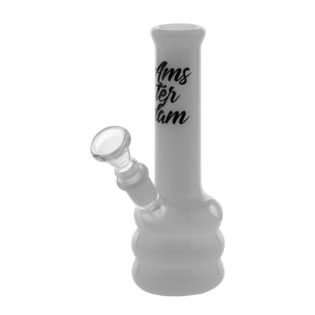 White Amsterdam üveg bong - 15cm